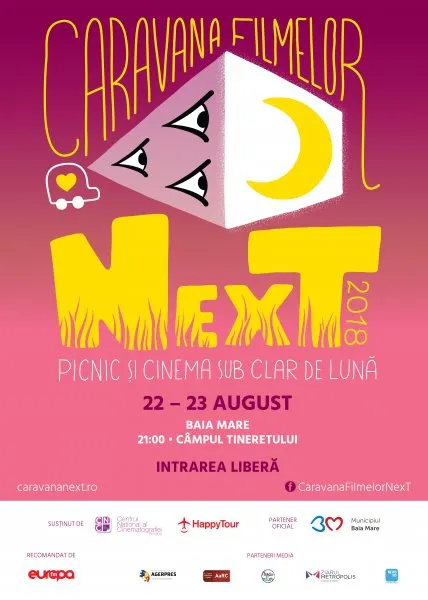 Caravana Filmelor NexT vine cu două seri de scurtmetraje românești, sub clar de lună
