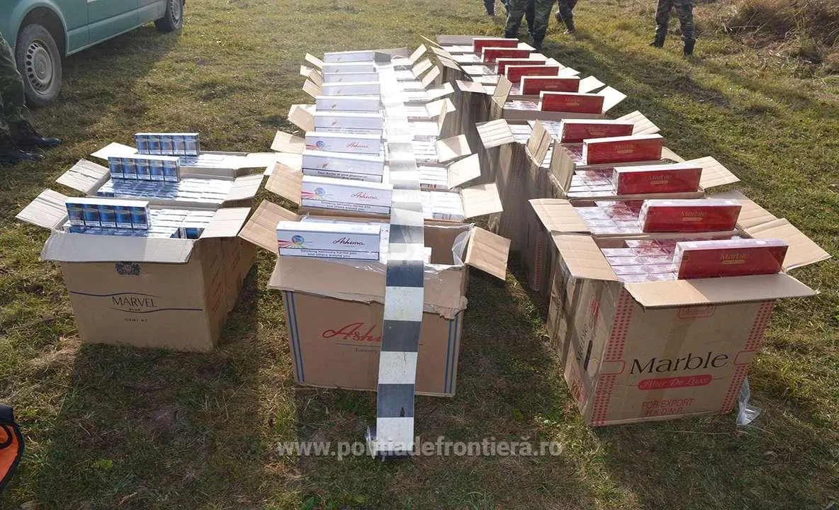 16.400 pachete cu țigări, confiscate la frontiera de nord