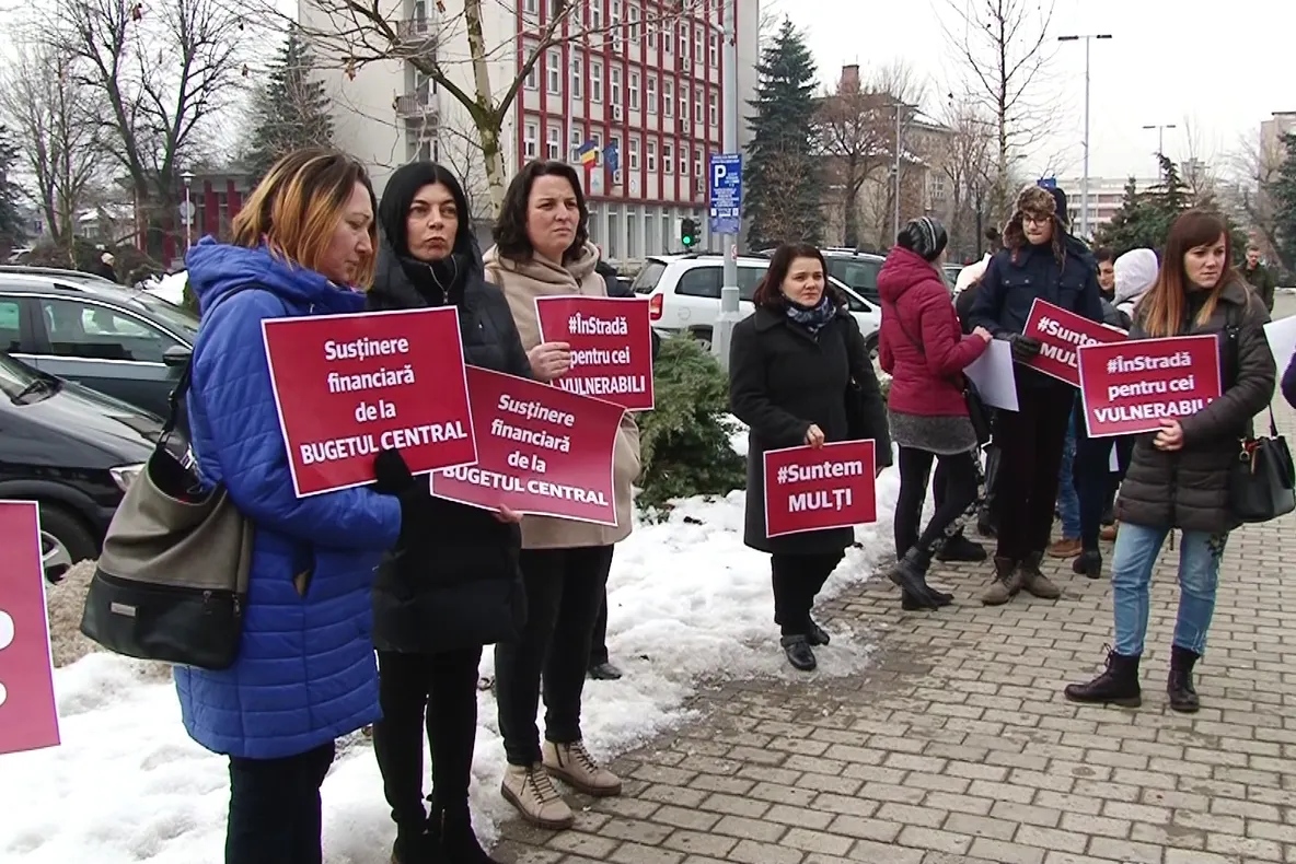 Protest al părinților copiilor cu dizabilități