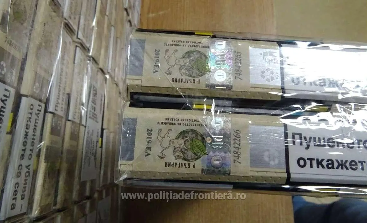 Aproximativ 11.000 de pachete cu țigări de contrabandă, confiscate la frontiera de nord a României
