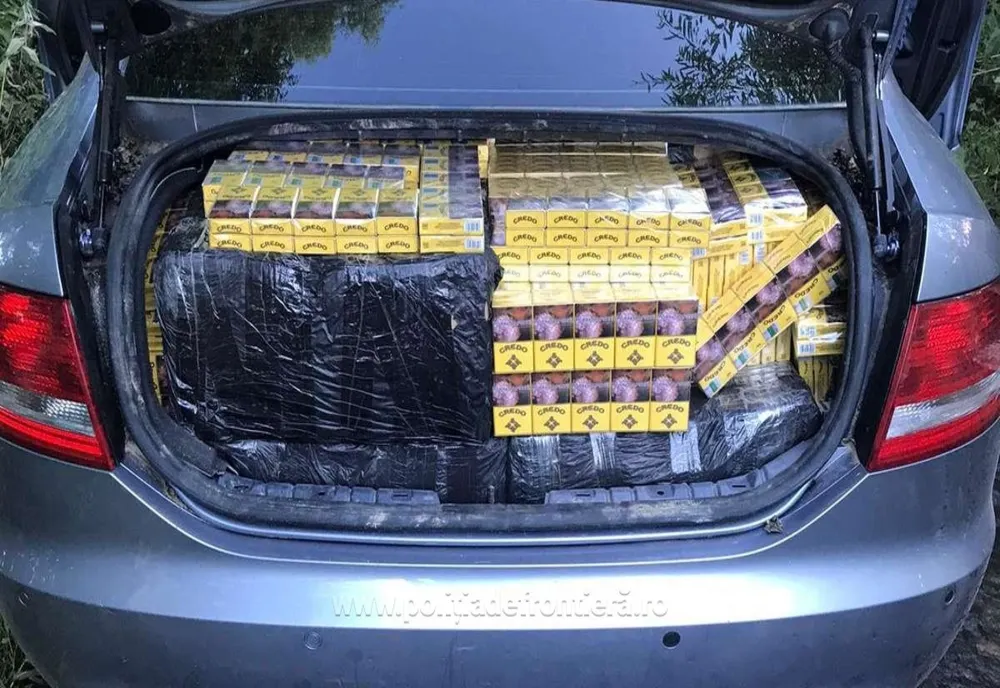 Peste 12.000 de pachete cu țigări de contrabandă, confiscate de polițiștii de frontieră de la Sighetu Marmației