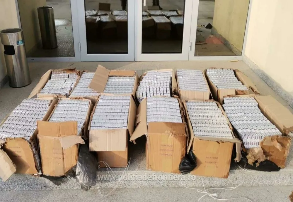 Aproximativ 9.000 de pachete de țigări de contrabandă, depistate de polițiștii de frontiera maramureșeni la frontiera cu Ucraina