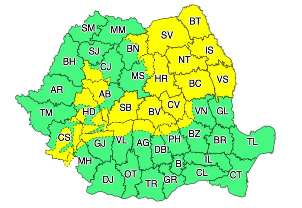 Alertă ANM de vreme severă în toată țara! România, lovită de frig, ninsori şi ploi