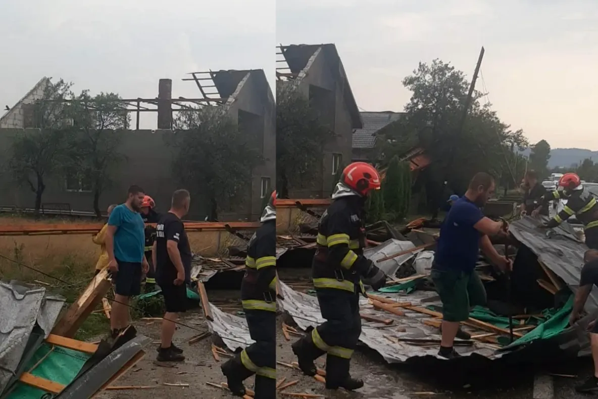 Furtunile puternice de sâmbătă seara au făcut prăpăd în Maramureș