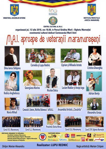 Concerte în Sighet cu artişti consacraţi sub egida Ministerului Administraţiei şi Internelor