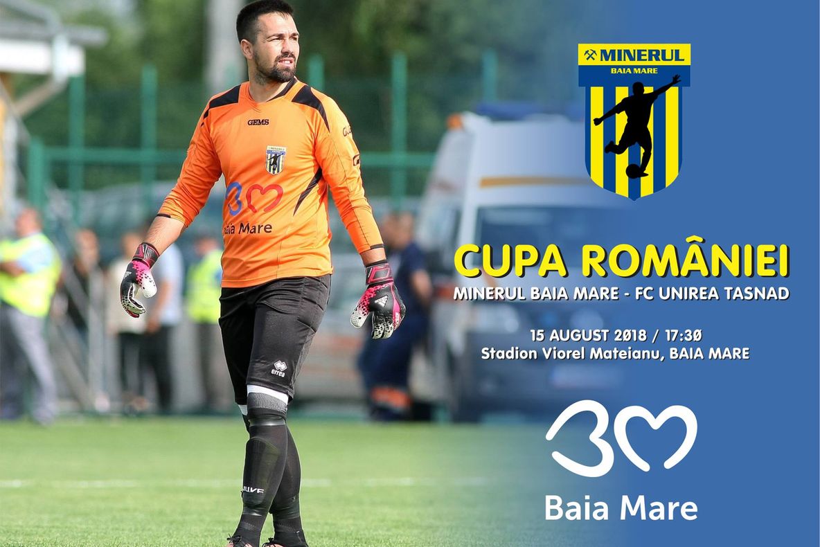 Minerul Baia Mare întâlnește Unirea Tășnad în turul 2 al Cupei României