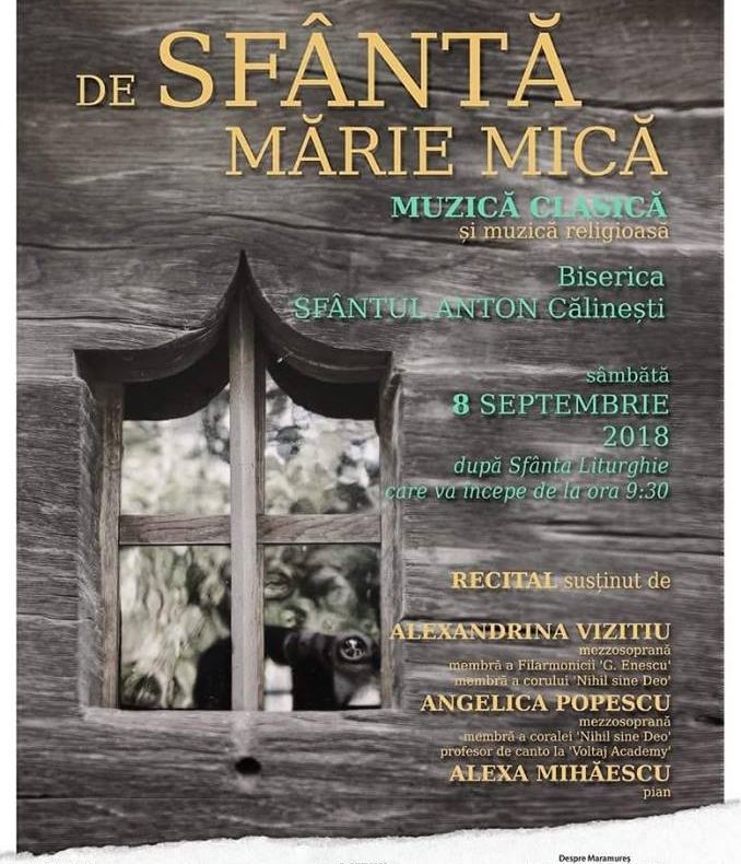 Concert de muzică clasică și cântece religioase într-o biserică din Maramureș