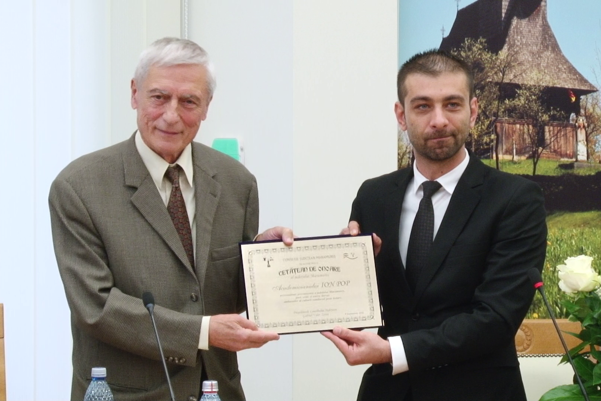 Academicianul Ion Pop, cetățean de onoare al județului Maramureș