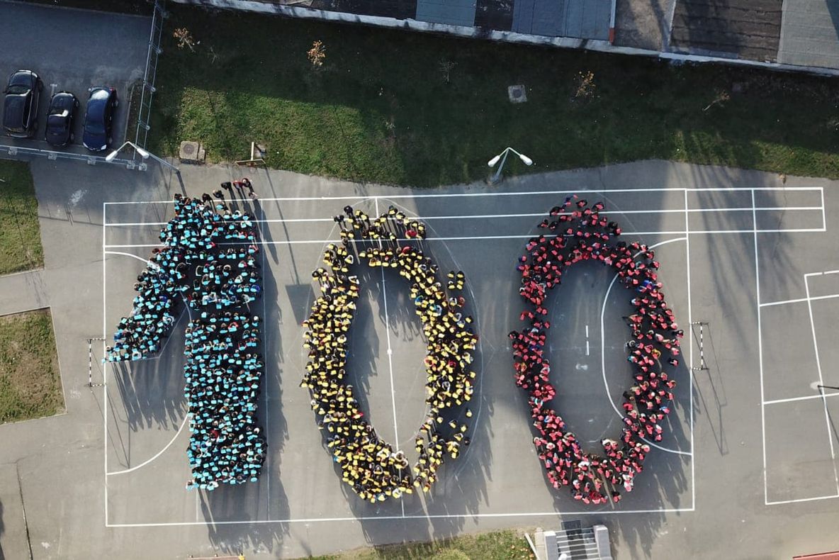 Simbolul numeric al Marii Uniri de la 1918, ”construit” de Colegiul Național ”Vasile Lucaciu” Baia Mare