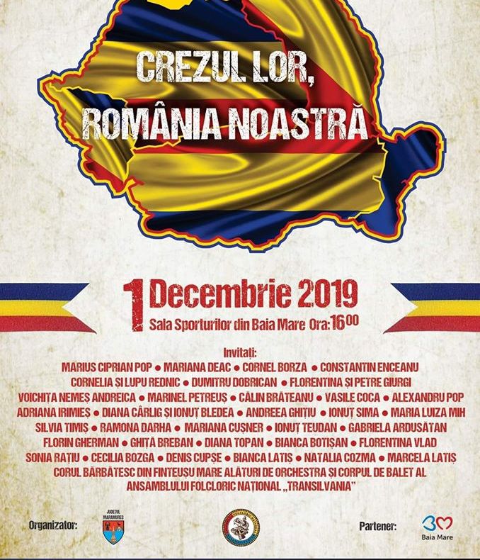 CJ Maramureș și Ansamblul ”Transilvania” organizează trei zile de spectacole sub egida ”Crezul lor, România noastră”
