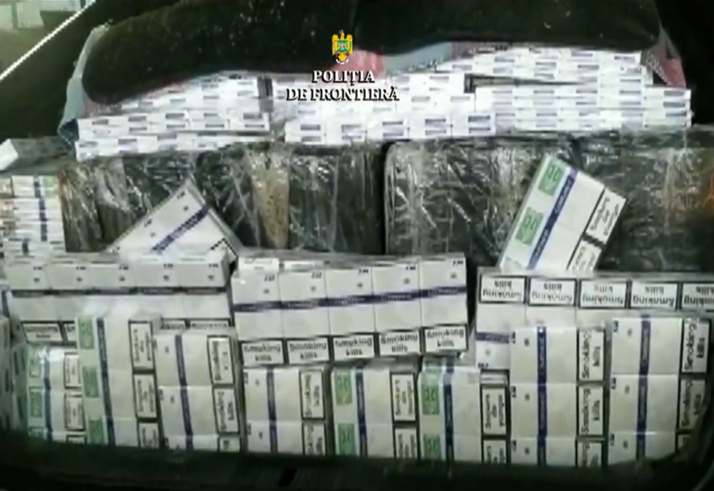 Aproape 18.000 de pachete cu țigări de contrabandă, confiscate de polițiștii de frontieră maramureșeni