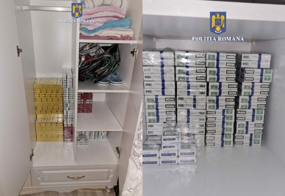 Circa 16.000 pachete cu țigări și peste 2400 de articole pirotehnice, confiscate de polițiștii maramureșeni