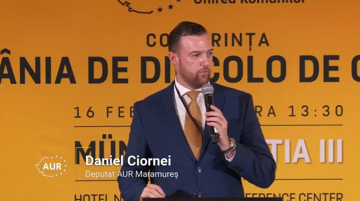 DANIEL CIORNEI,DEPUTAT AUR:”ANTREPRENORII CINSTIȚI SUNT HĂITUIȚI DE UN SISTEM CARE NU VREA OAMENI LIBERI ,CI OBEDIENȚI