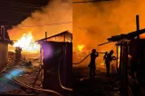 Incendiu uriaș în Baia Mare. Mai multe locuințe improvizate au fost cuprinse de flăcări