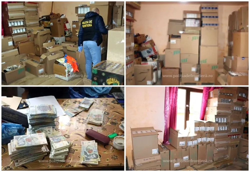 Percheziții de amploare la contrabandiști de țigări! Marfă în valoare de peste 1,3 milioane lei și peste 560.000 lei, confiscate 