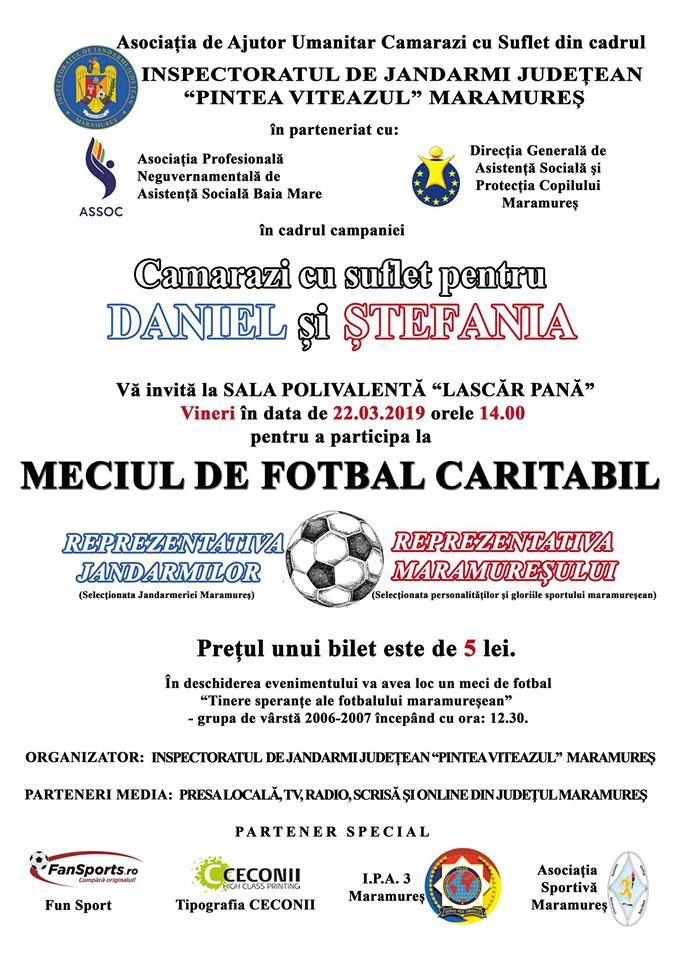 MECI DE FOTBAL ÎN SCOP CARITABIL