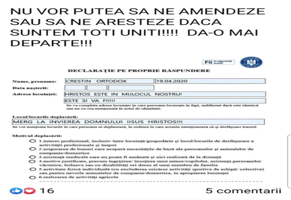 Borșeanul care îndemna pe facebook publicul să participe la slujba de înviere s-a ales cu dosar penal pentru instigare publică
