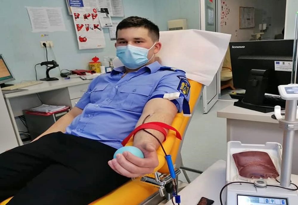 Jandarmii maramureșeni s-au alăturat campaniei de donare de sânge "Donează sânge! Salvează o viață!"