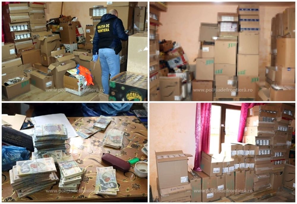 Percheziții de amploare la contrabandiști de țigări! Marfă în valoare de peste 1,3 milioane lei și peste 560.000 lei, confiscate 