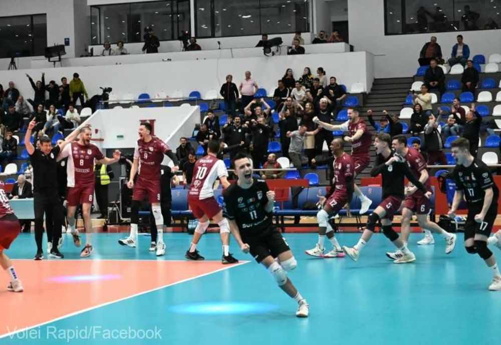 Volei masculin: CS Rapid Bucureşti a cucerit în premieră Cupa României