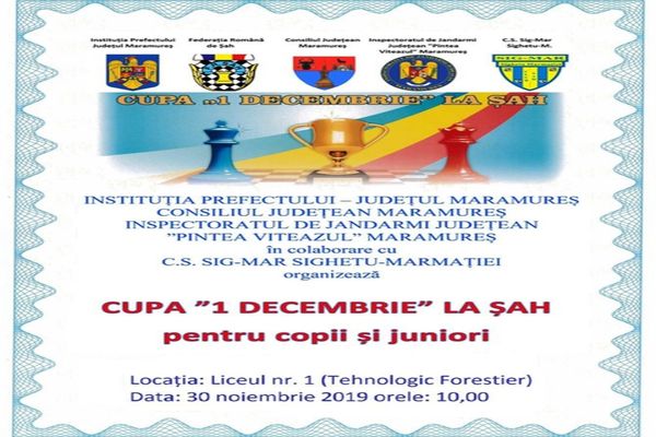 Cupa ”1 Decembrie” la șah pentru copii și juniori