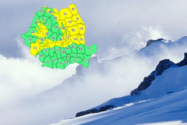 Iarna pune stăpânire pe țară! Informare meteo de ultimă oră: cod galben de NINSORI și VÂNT PUTERNIC