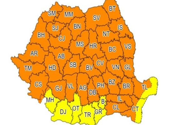 AVERTIZARE ANM. Un nou COD PORTOCALIU de vreme rea intră în vigoare, în România