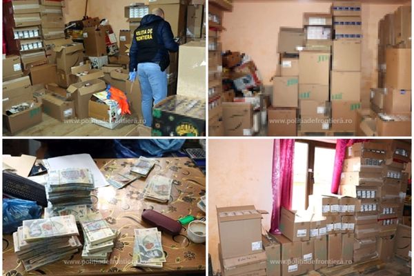 Percheziții de amploare la contrabandiști de țigări! Marfă în valoare de peste 1,3 milioane lei și peste 560.000 lei, confiscate
